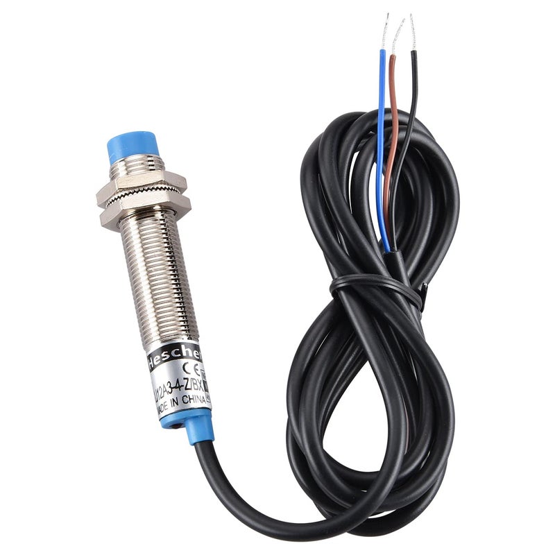 Heschen M12 Inductive Proximity Sensor Switch Non-Shield Type LJ12A3-4-Z/BX Detector 4mm 10-30VDC 200mA NPN Normally Open(NO) 3 Wire - Image 2